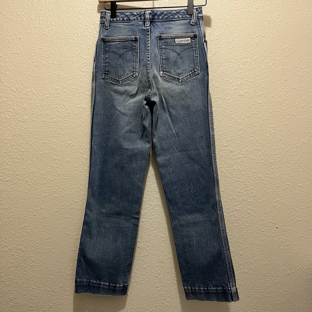 Calvin Klein VTG Women Straight Leg Jeans High Waist Straight Leg 22x26 Altered* - Picture 5 of 10